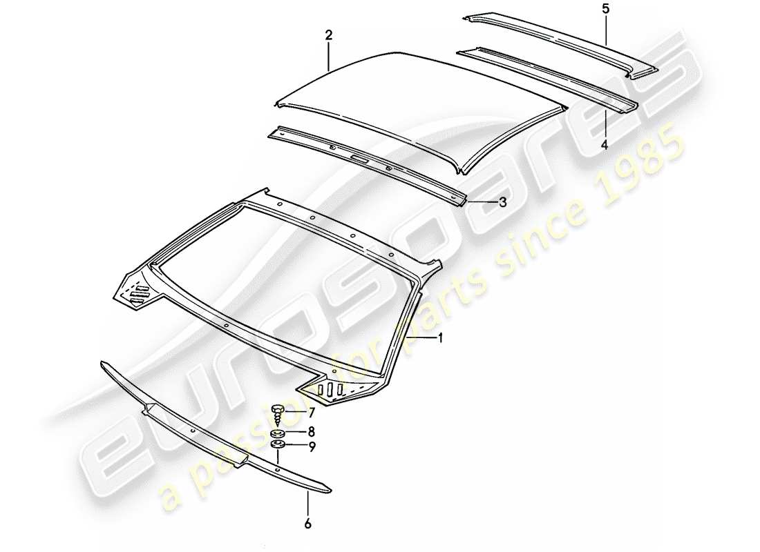 a part diagram from the porsche 928 parts catalogue