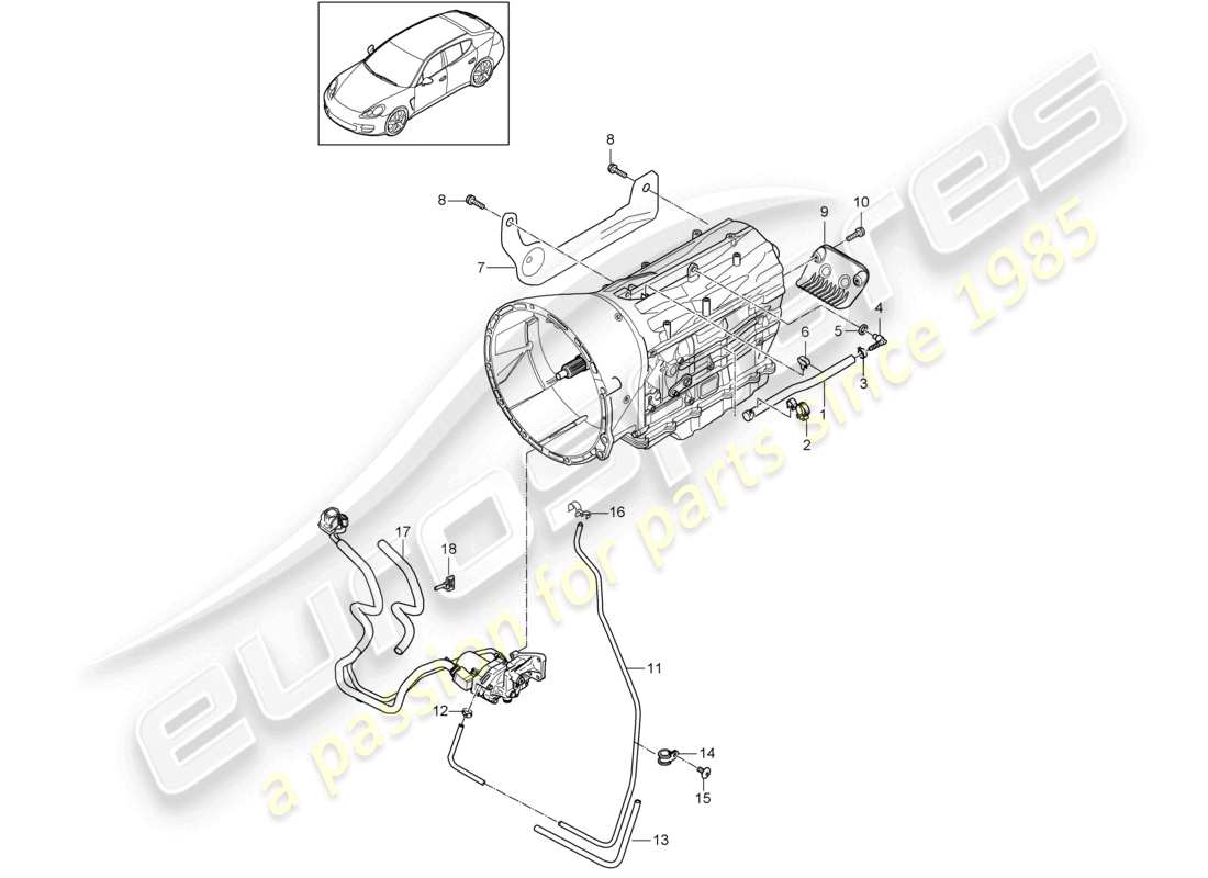 a part diagram from the porsche 2016 (panamera 970) parts catalogue