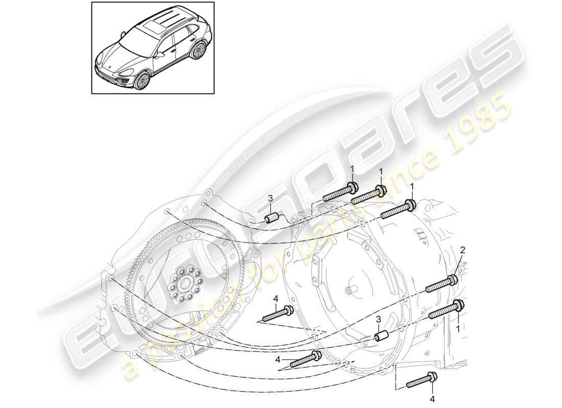 a part diagram from the porsche cayenne parts catalogue