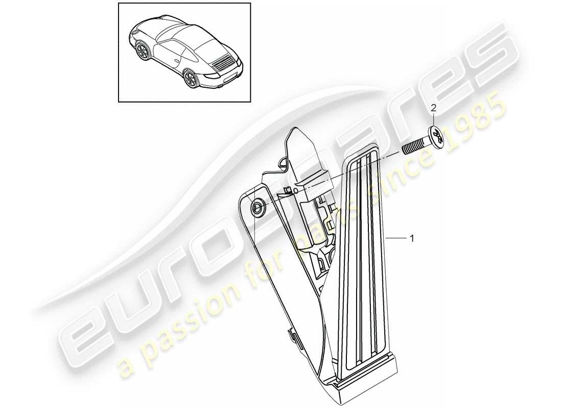 a part diagram from the porsche 2011 (997-2) parts catalogue