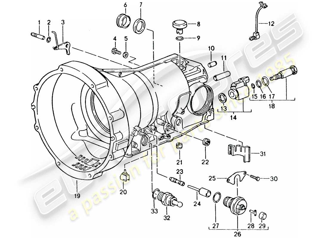 a part diagram from the porsche 928 parts catalogue