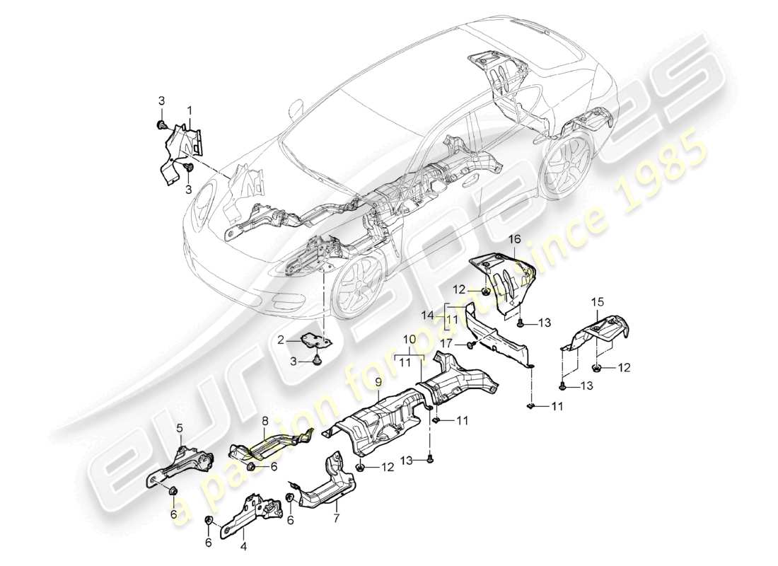 a part diagram from the porsche 2014 (panamera 970) parts catalogue
