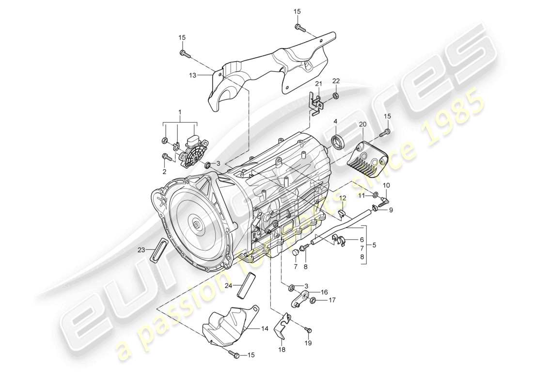 a part diagram from the porsche cayenne parts catalogue
