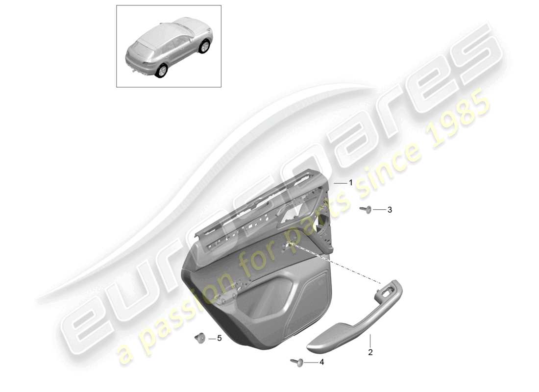 VIEW PARTS DIAGRAMS FROM THE PORSCHE MACAN PARTS CATALOGUE a part diagram from the porsche macan parts catalogue