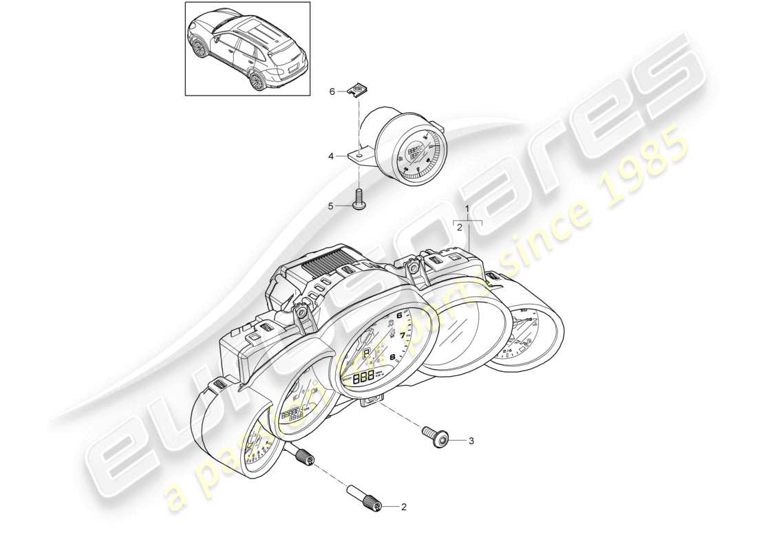 a part diagram from the porsche cayenne parts catalogue