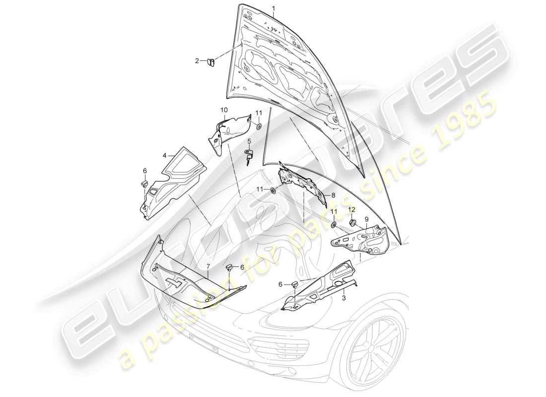 a part diagram from the porsche cayenne parts catalogue