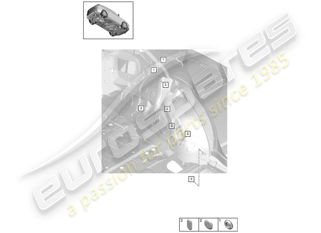 a part diagram from the porsche cayenne parts catalogue