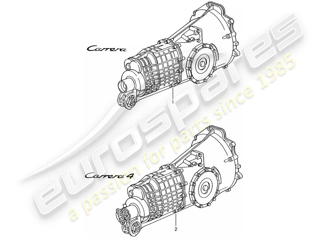 a part diagram from the porsche 2009 (refurbished and exchange catalogue) parts catalogue