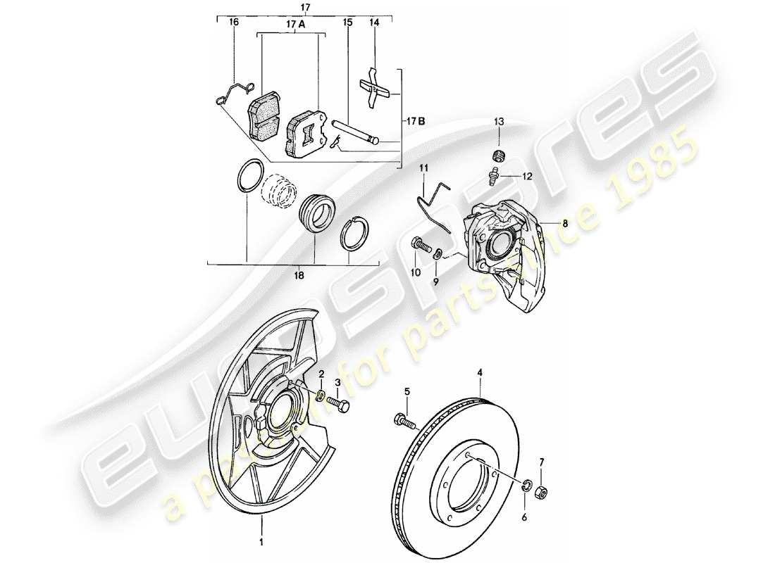 a part diagram from the porsche 1983 (924) parts catalogue