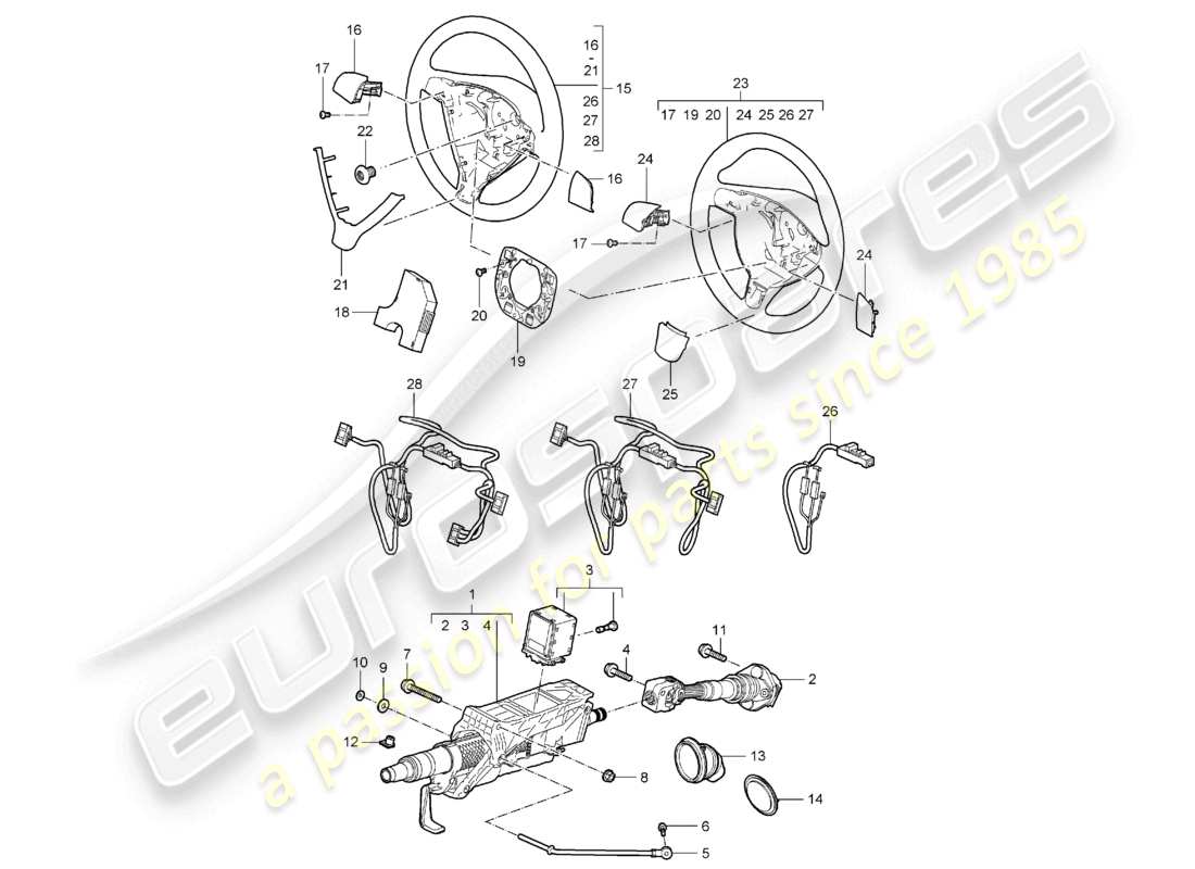 a part diagram from the porsche 2006 (987 boxster) parts catalogue
