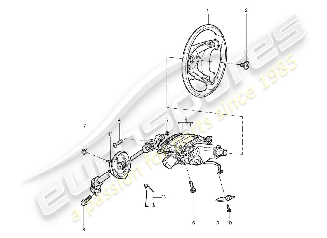 a part diagram from the porsche cayenne parts catalogue