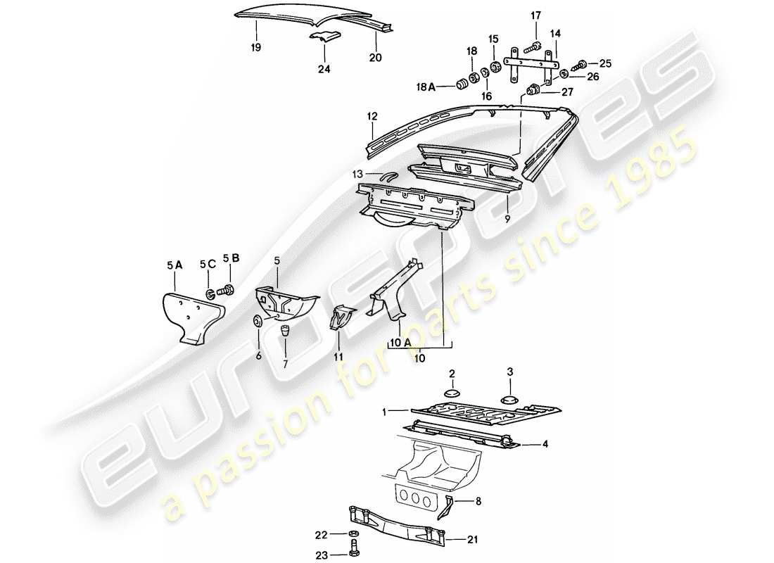 a part diagram from the porsche 1979 (924) parts catalogue