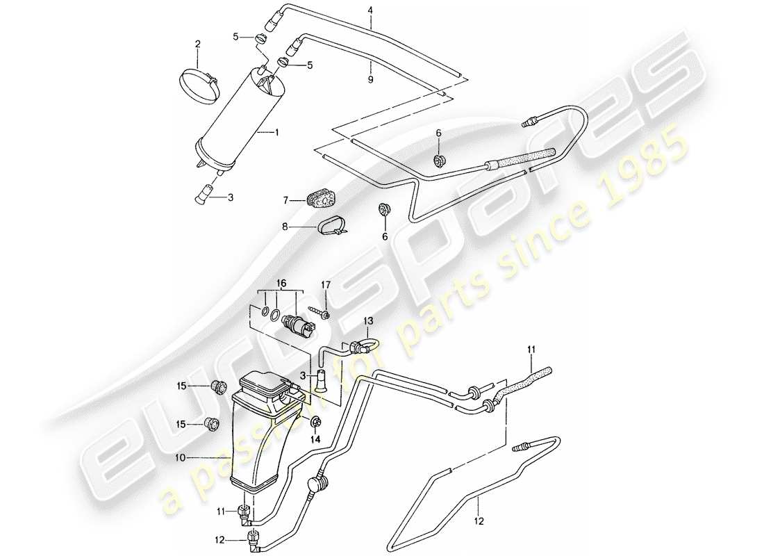 a part diagram from the porsche 1997 (993) parts catalogue