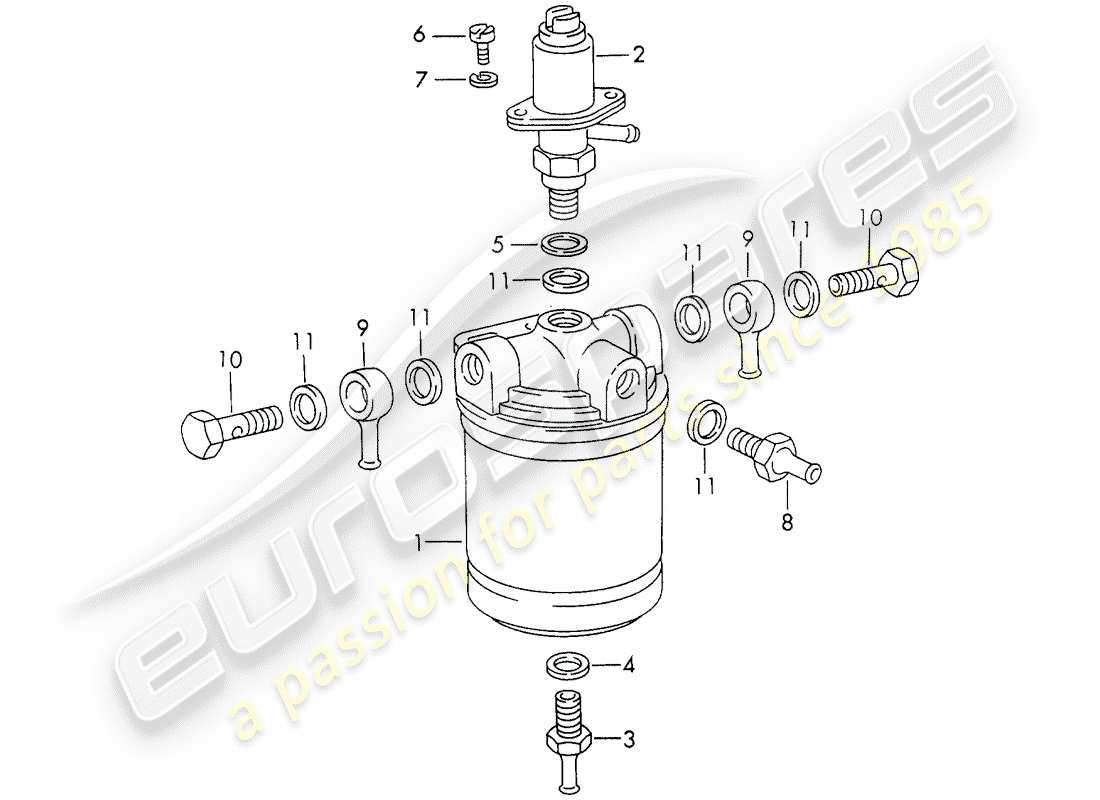 a part diagram from the porsche 1972 (911) parts catalogue