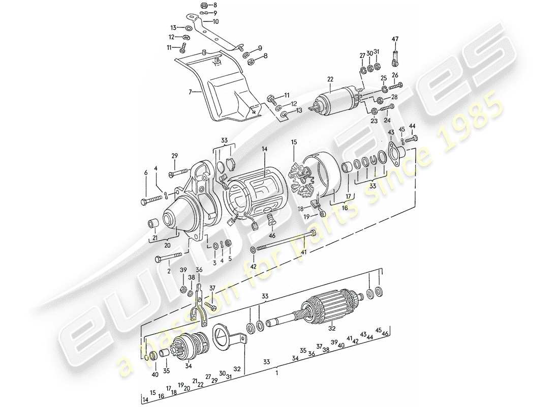 a part diagram from the porsche 1979 (924) parts catalogue