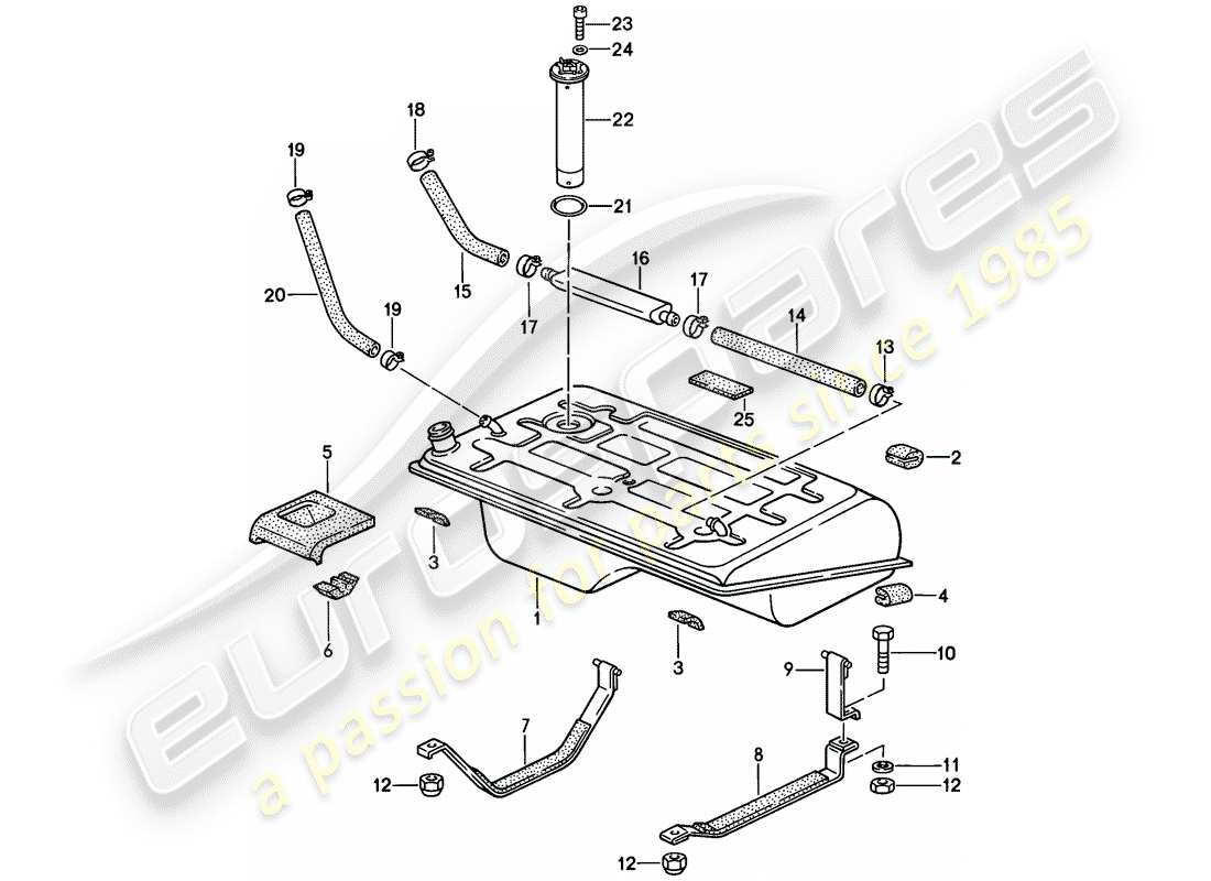 a part diagram from the porsche 1988 (924s) parts catalogue