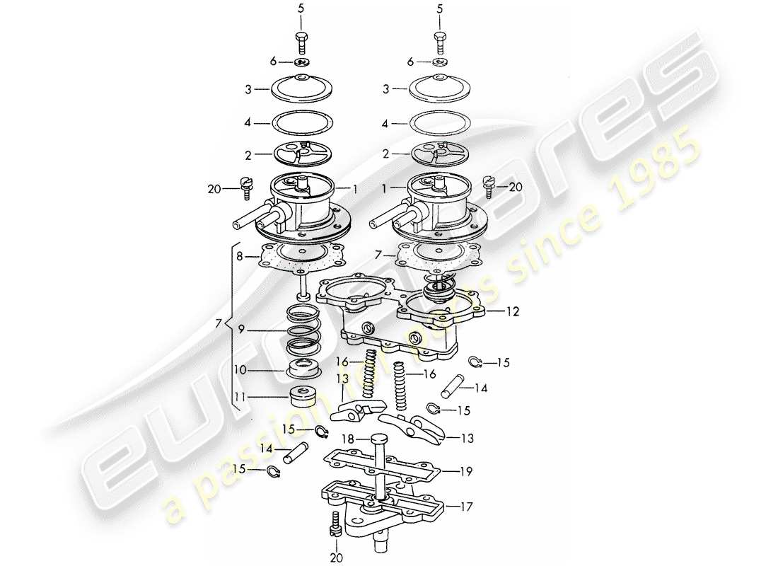 VIEW PARTS DIAGRAMS FROM THE PORSCHE 911 PARTS CATALOGUE a part diagram from the porsche 911 parts catalogue