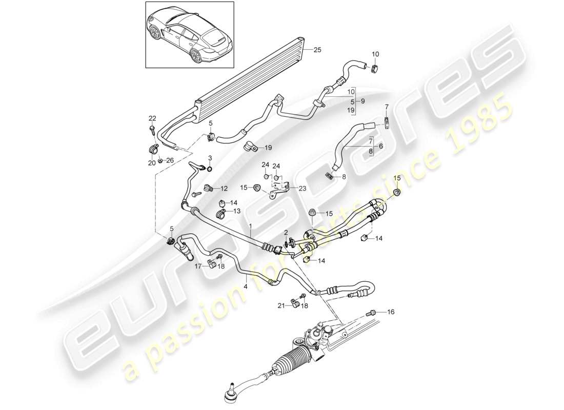 a part diagram from the porsche 2011 (panamera 970) parts catalogue