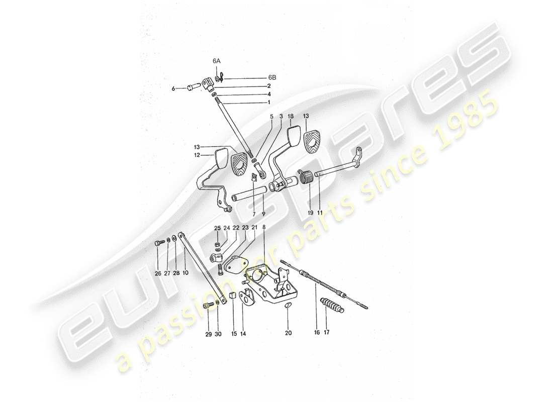 a part diagram from the porsche 1976 (911 turbo) parts catalogue