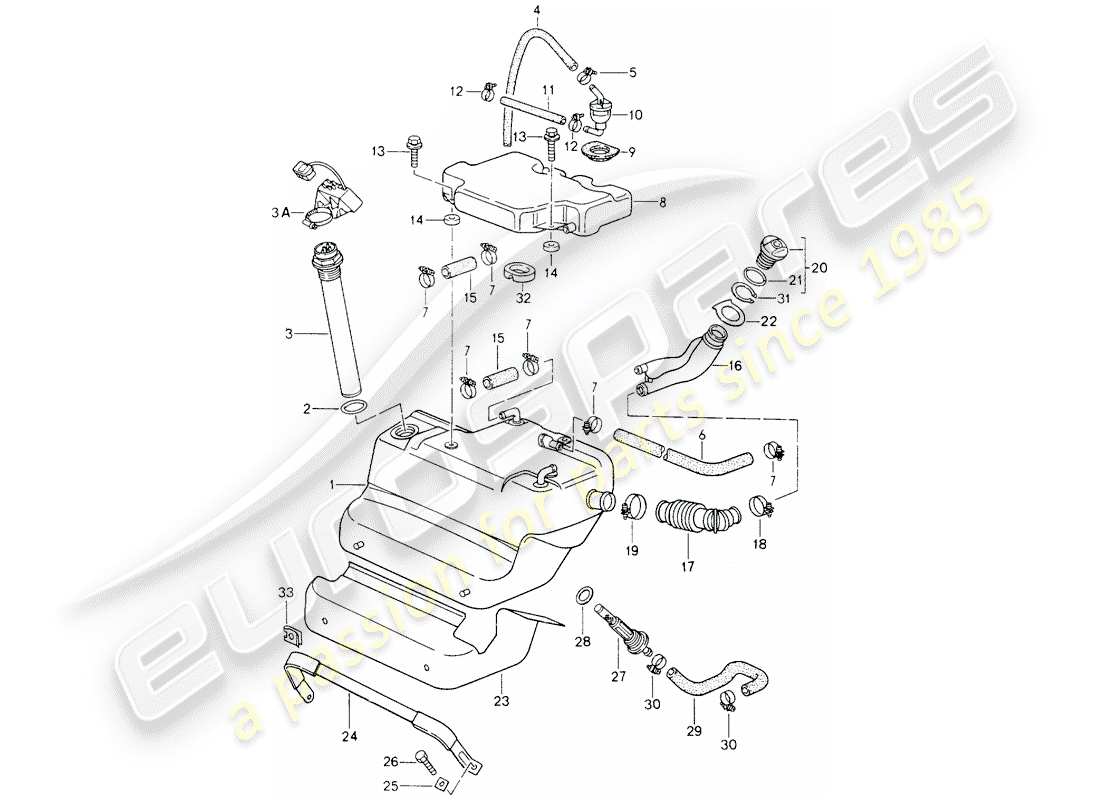 a part diagram from the porsche 964 parts catalogue