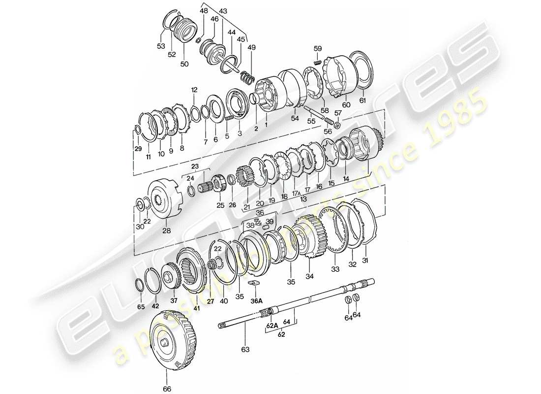 a part diagram from the porsche 924 parts catalogue