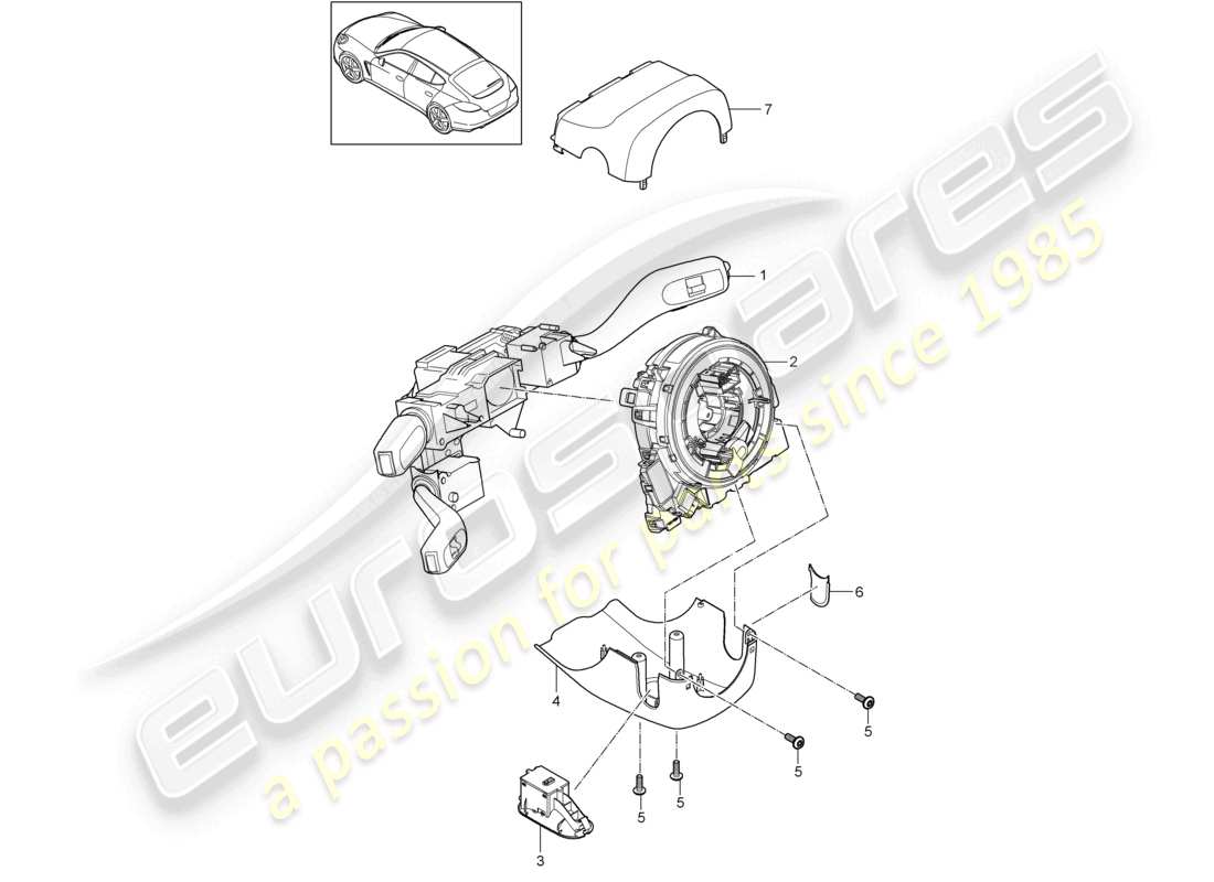 a part diagram from the porsche panamera parts catalogue