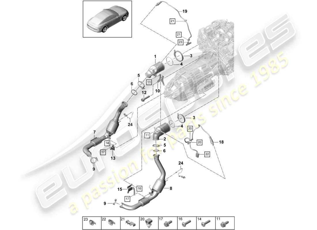 part diagram containing part number pae254800