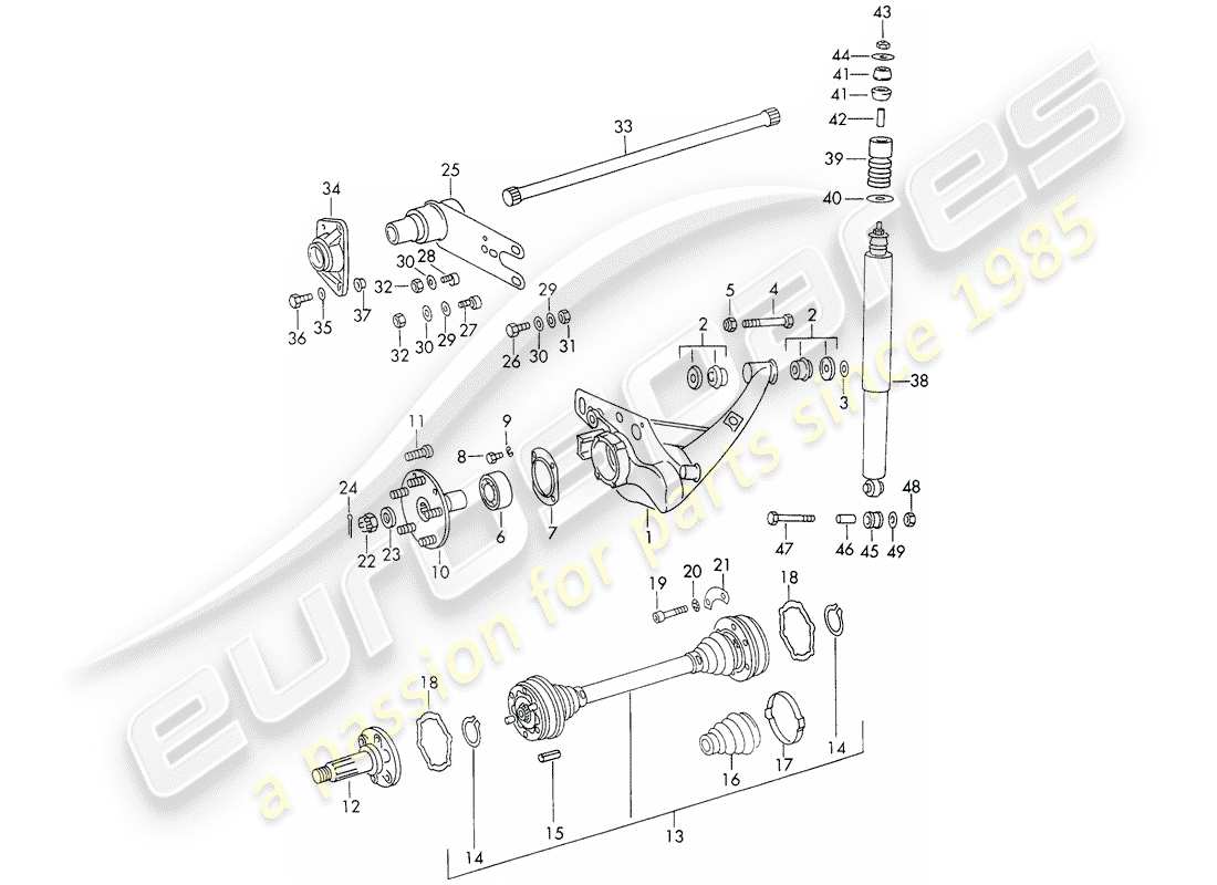 a part diagram from the porsche 1970 (911) parts catalogue