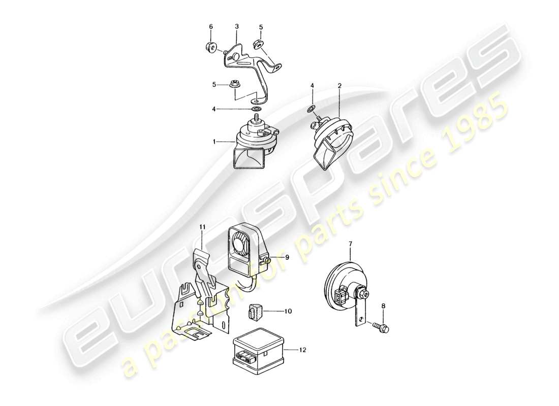a part diagram from the porsche 2004 (986 boxster) parts catalogue