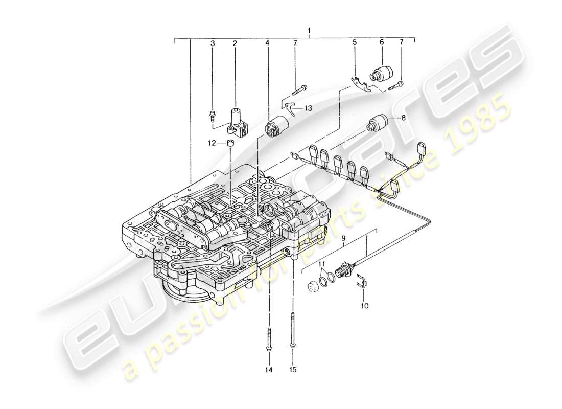 a part diagram from the porsche 2004 (986 boxster) parts catalogue