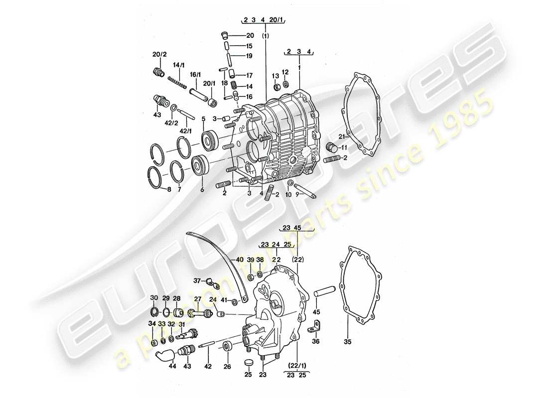 a part diagram from the porsche 1975 (911 turbo) parts catalogue