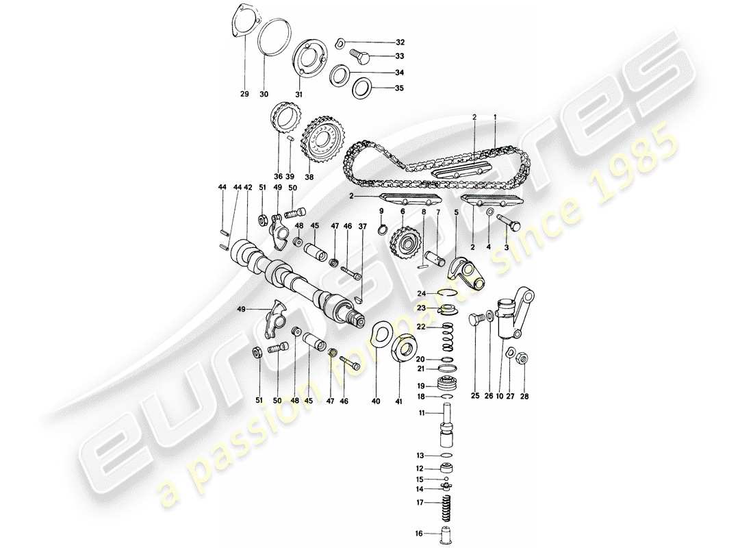 a part diagram from the porsche 1974 (914) parts catalogue