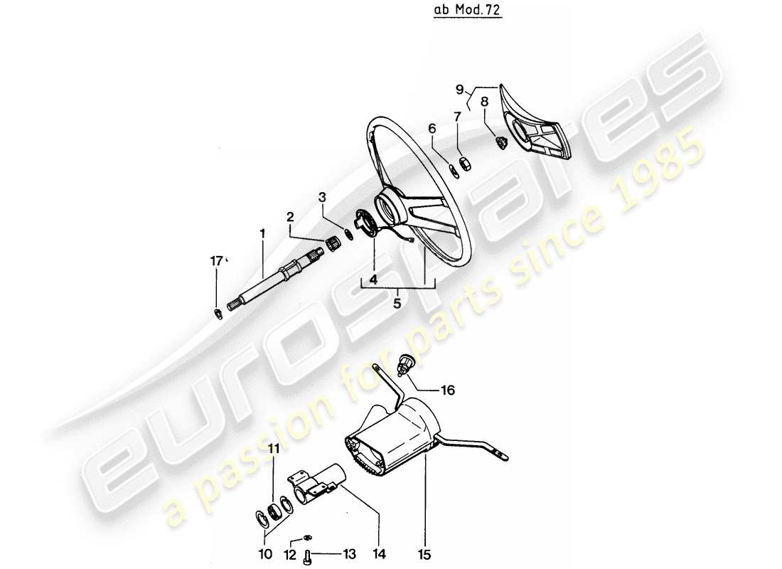 a part diagram from the porsche 1971 (914) parts catalogue
