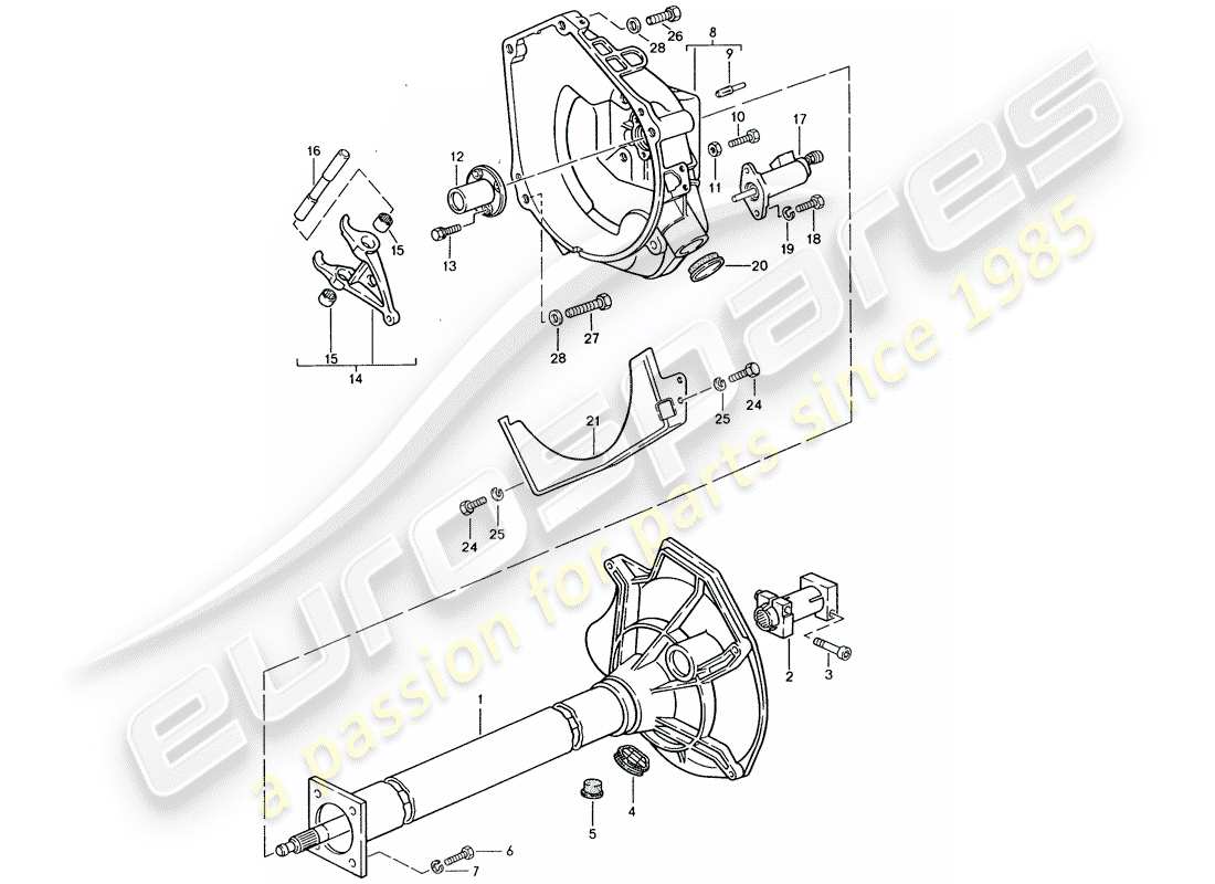 a part diagram from the porsche 1986 (944) parts catalogue