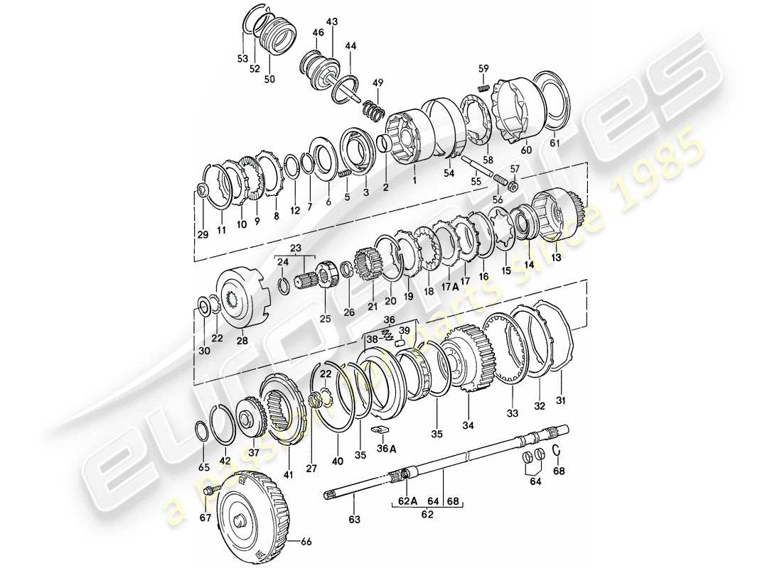 a part diagram from the porsche 1986 (944) parts catalogue