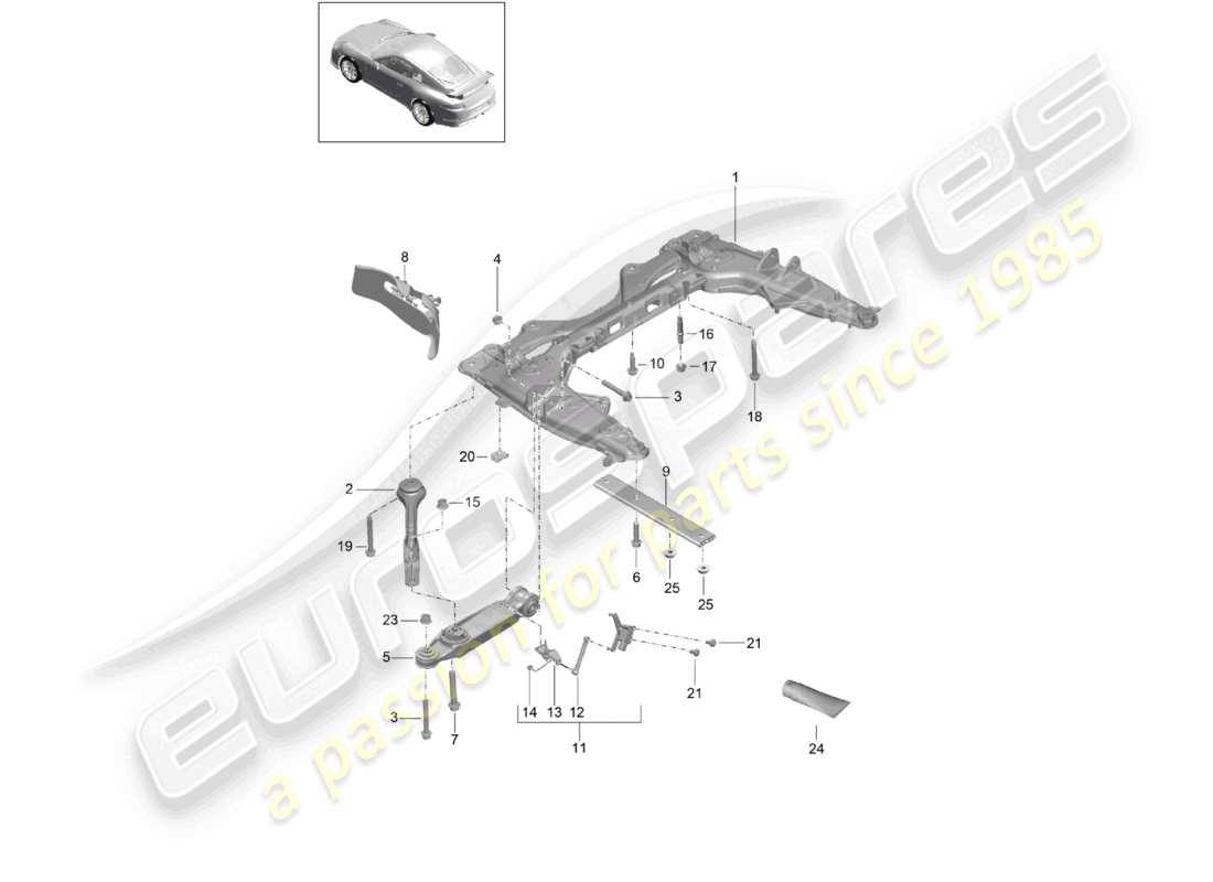 a part diagram from the porsche 991 parts catalogue