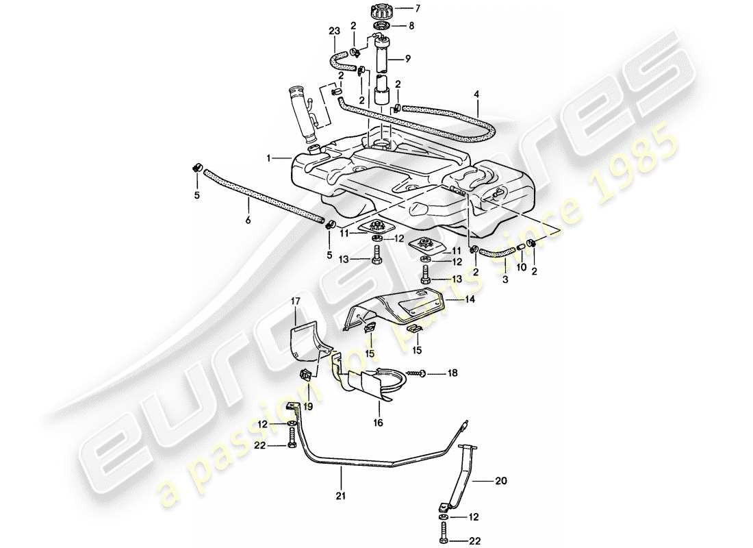 a part diagram from the porsche 1987 (944) parts catalogue