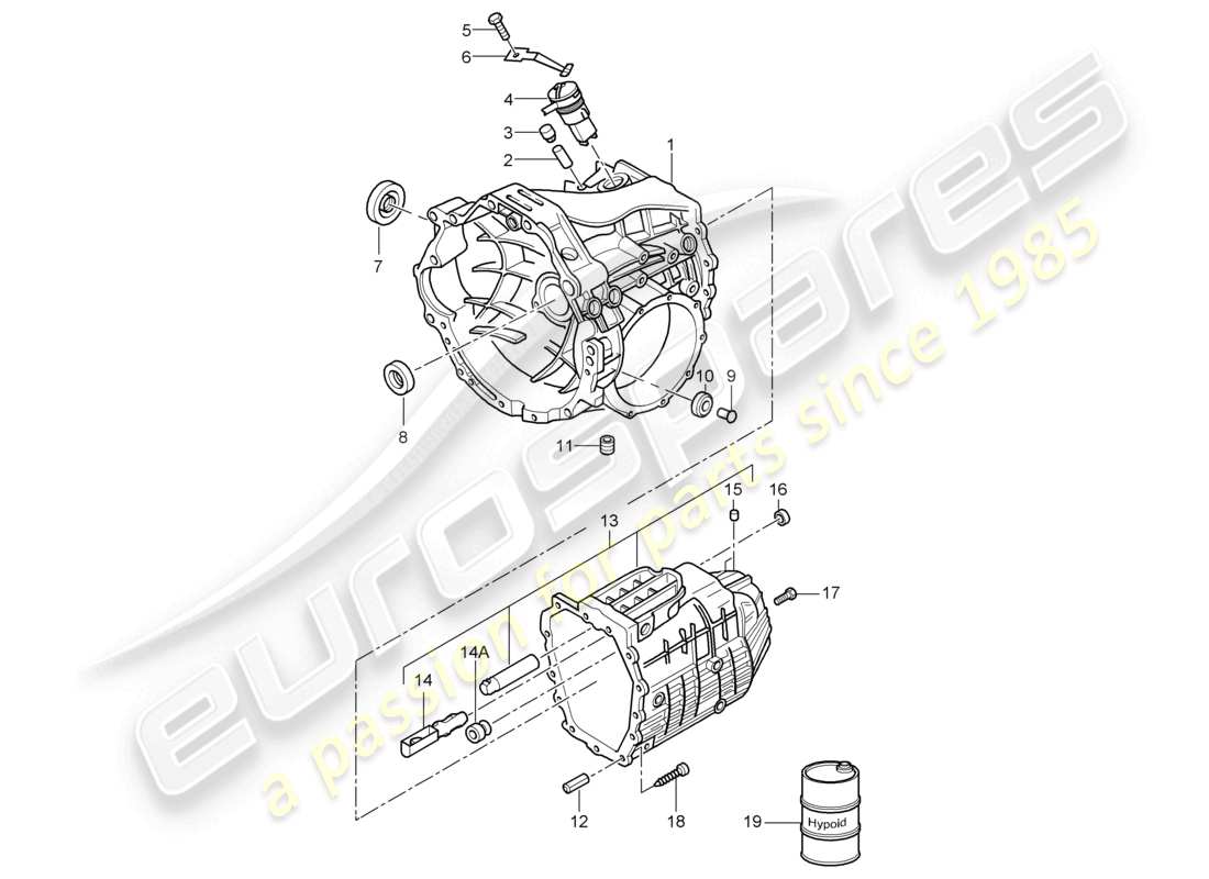 a part diagram from the porsche 2005 (987 boxster) parts catalogue