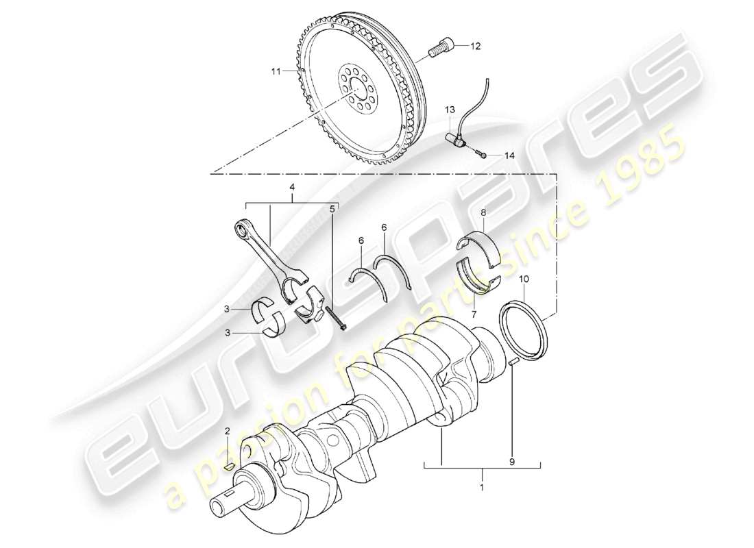 a part diagram from the porsche cayenne parts catalogue