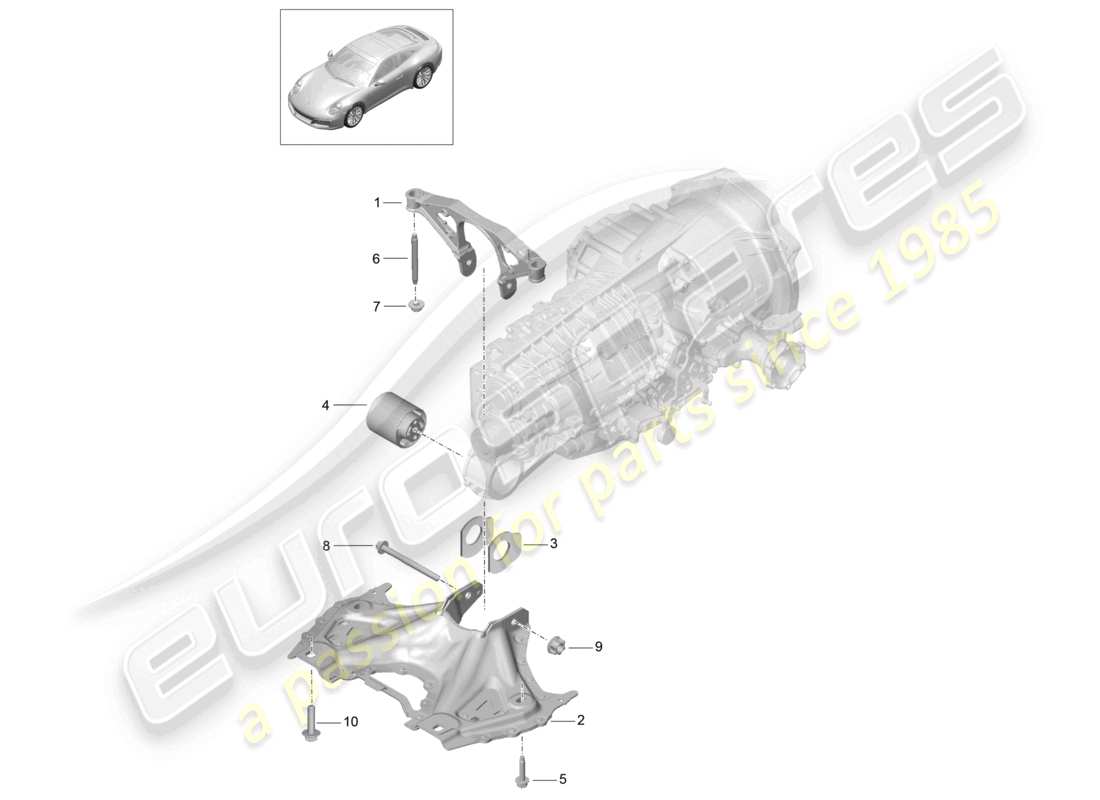 a part diagram from the porsche 991 parts catalogue