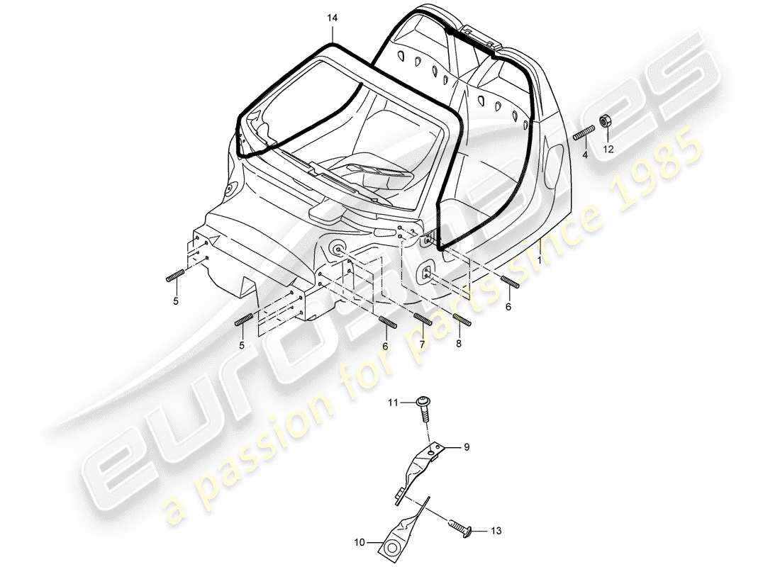 a part diagram from the porsche 2006 (carrera gt) parts catalogue