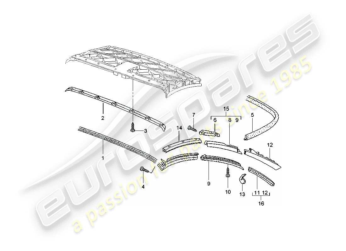 a part diagram from the porsche 996 parts catalogue