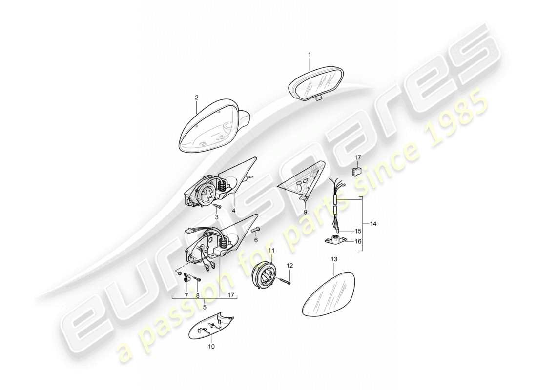 a part diagram from the porsche 2002 (986 boxster) parts catalogue