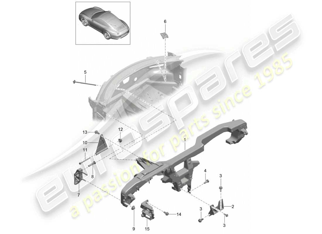 a part diagram from the porsche 2015 (991-1) parts catalogue
