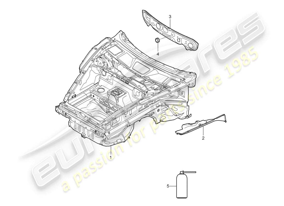 a part diagram from the porsche cayman parts catalogue