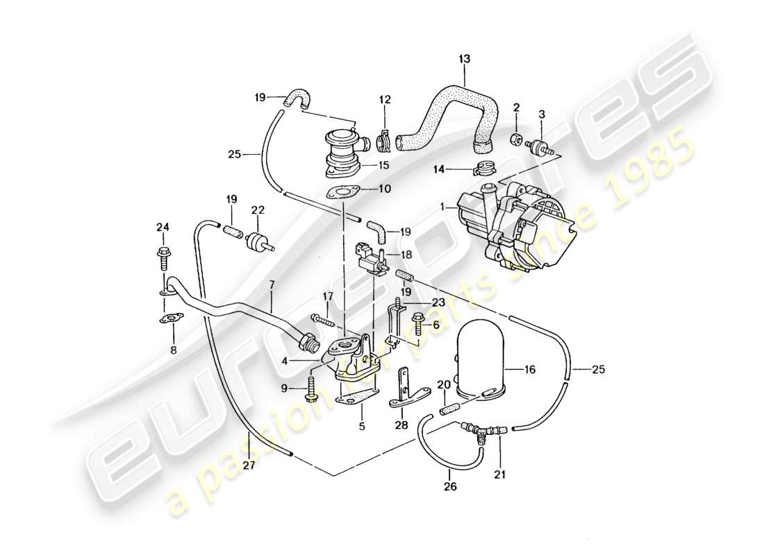 a part diagram from the porsche boxster parts catalogue