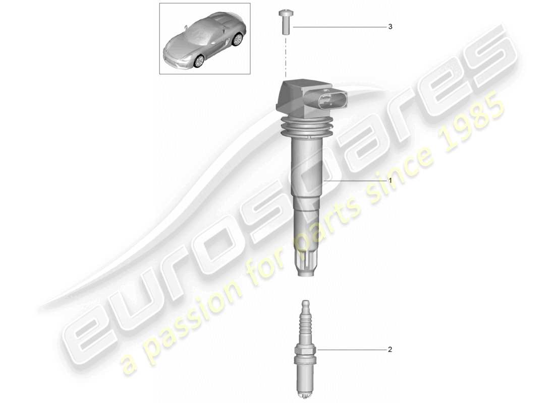 a part diagram from the porsche 2016 (981 boxster spyder) parts catalogue