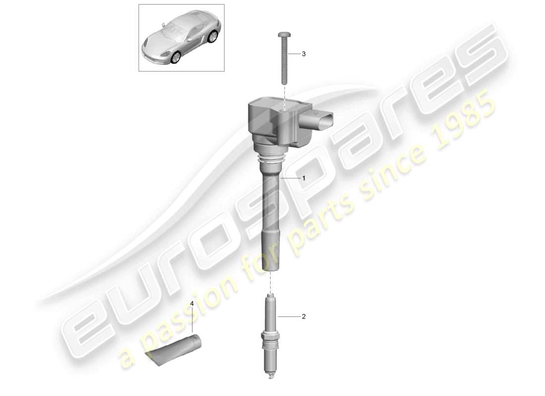 a part diagram from the porsche cayman parts catalogue