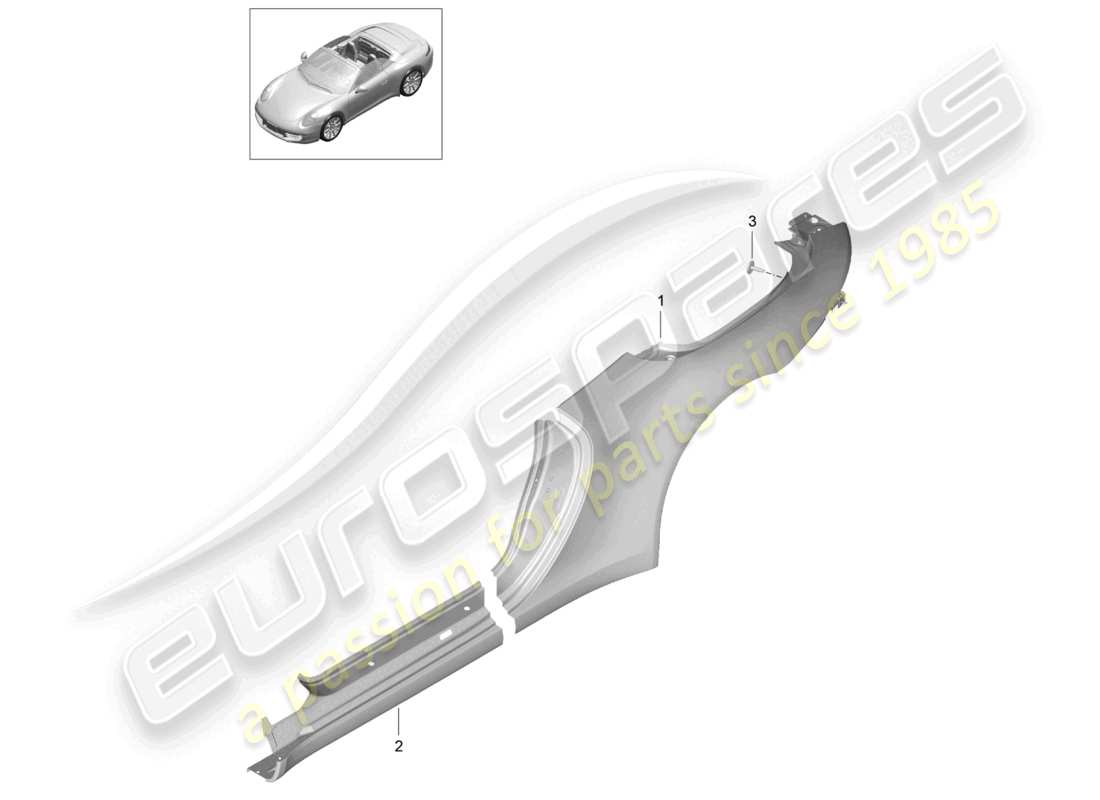 a part diagram from the porsche 2016 (991-1) parts catalogue