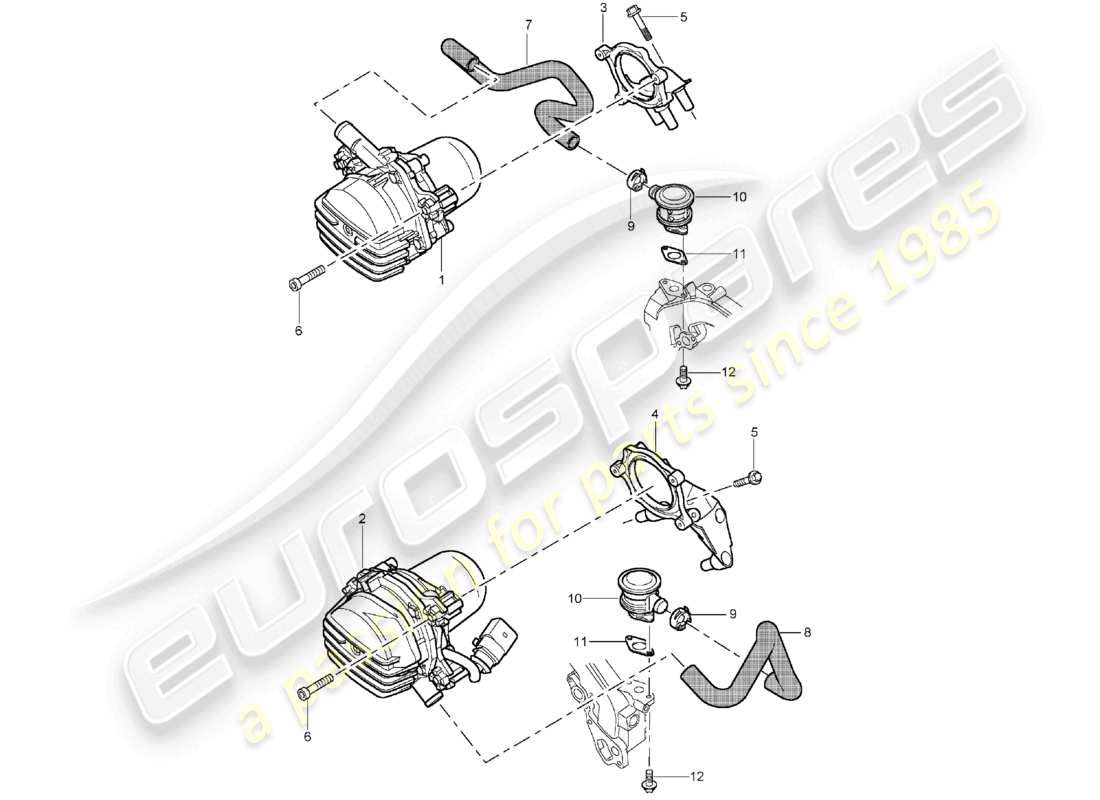 a part diagram from the porsche 2006 (cayenne e1 9pa) parts catalogue